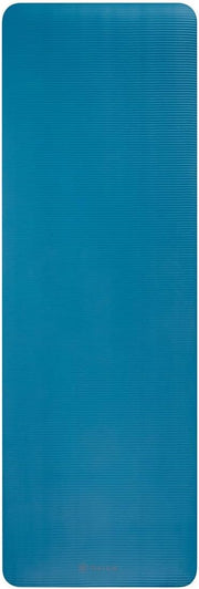 Gaiam Extra-Thick Yoga Fitness Mat and Exercise Mat with Non-Slip Texture and Easy Carry Strap - Ideal for Floor Workouts and Everyday Yoga - Supportive and Portable, Blue, 10mm