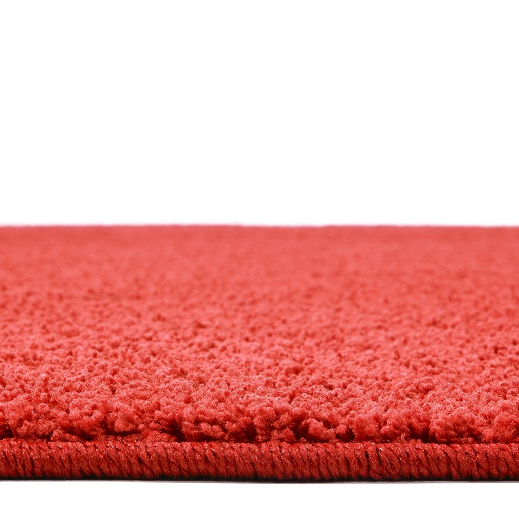 KIDply Soft Solids Collection Carpet  - 4ft x 6ft - Rectangle - Red Velvet