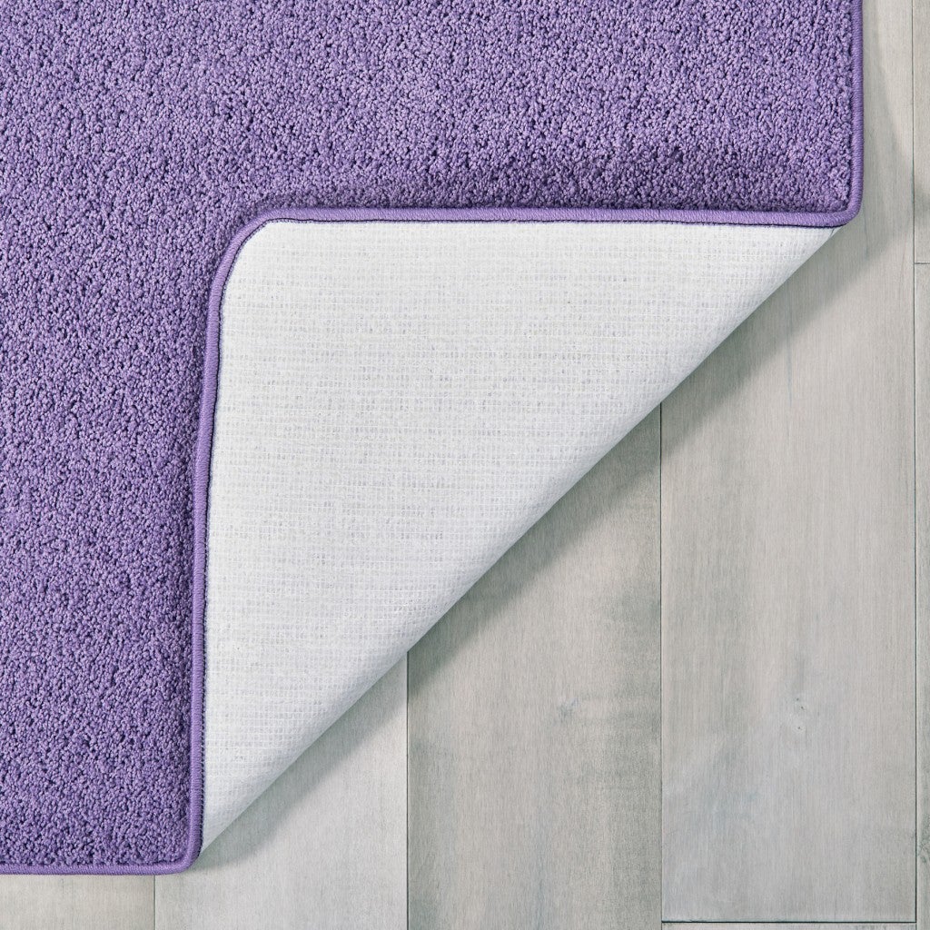 KIDply Soft Solids Collection Carpet  - 4ft x 6ft - Rectangle - Lilac Purple