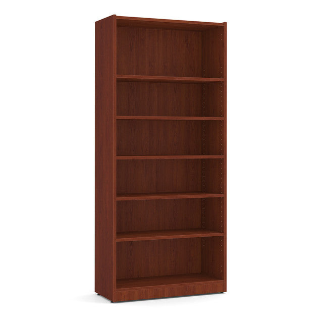 OfficeSource Laminate Bookcase - 6 Shelves - Cherry