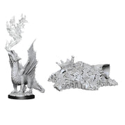 D&D: Nolzur's Marvelous Minis: Gold Dragon Wyrmling & Small Treasure Pile W11 (Unpainted)