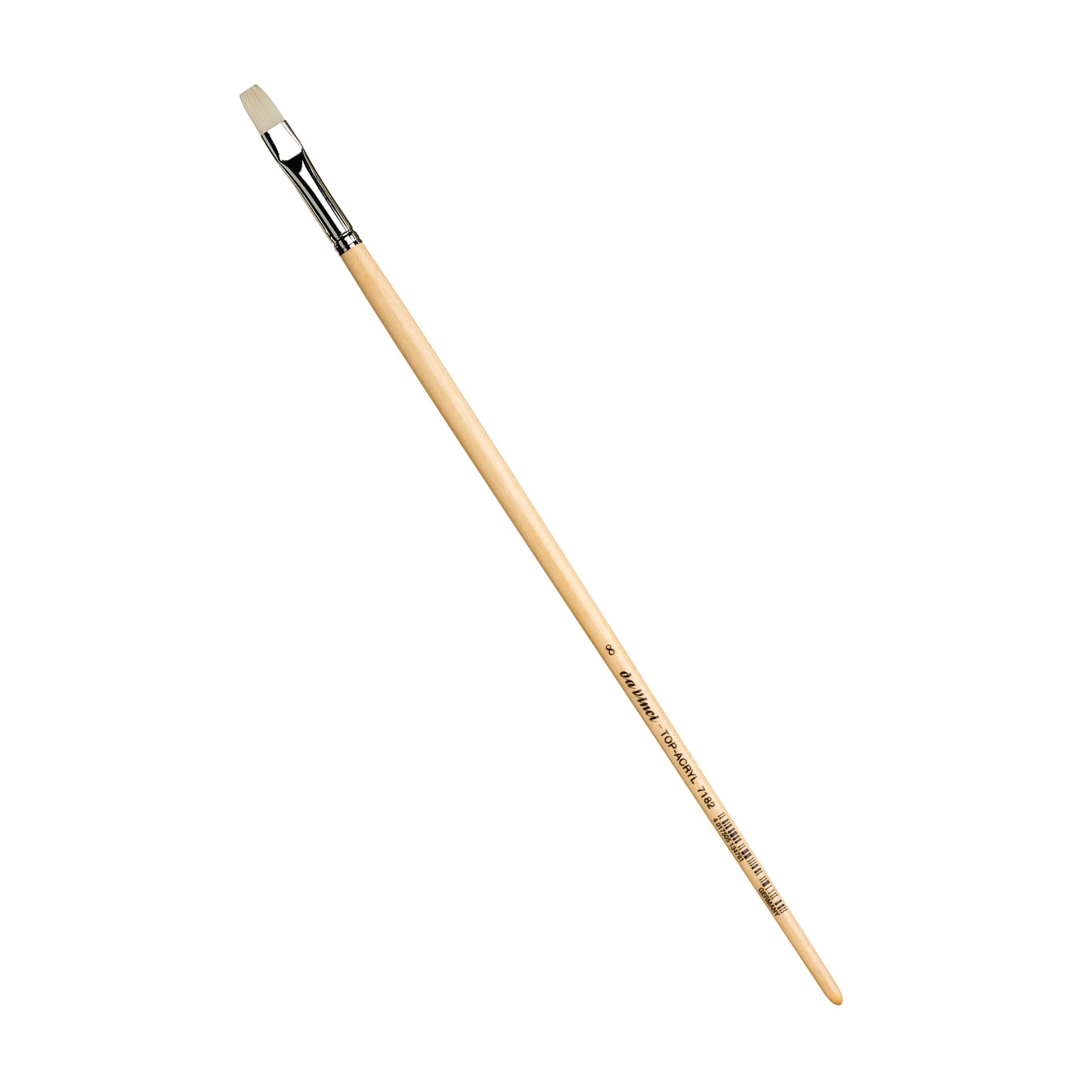 TOP-ACRYL Bright White Brush, Synthetic, Acrylic & Oil, Flat, Series 7182, Size 8