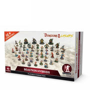 Dungeons & Lasers: Beastkin Hybrids - 40 Miniatures with Scenic Bases - DND Figurine Set for Tabletop RPG Games 5E Compatible - Unpainted and Unassembled - Ages 14+