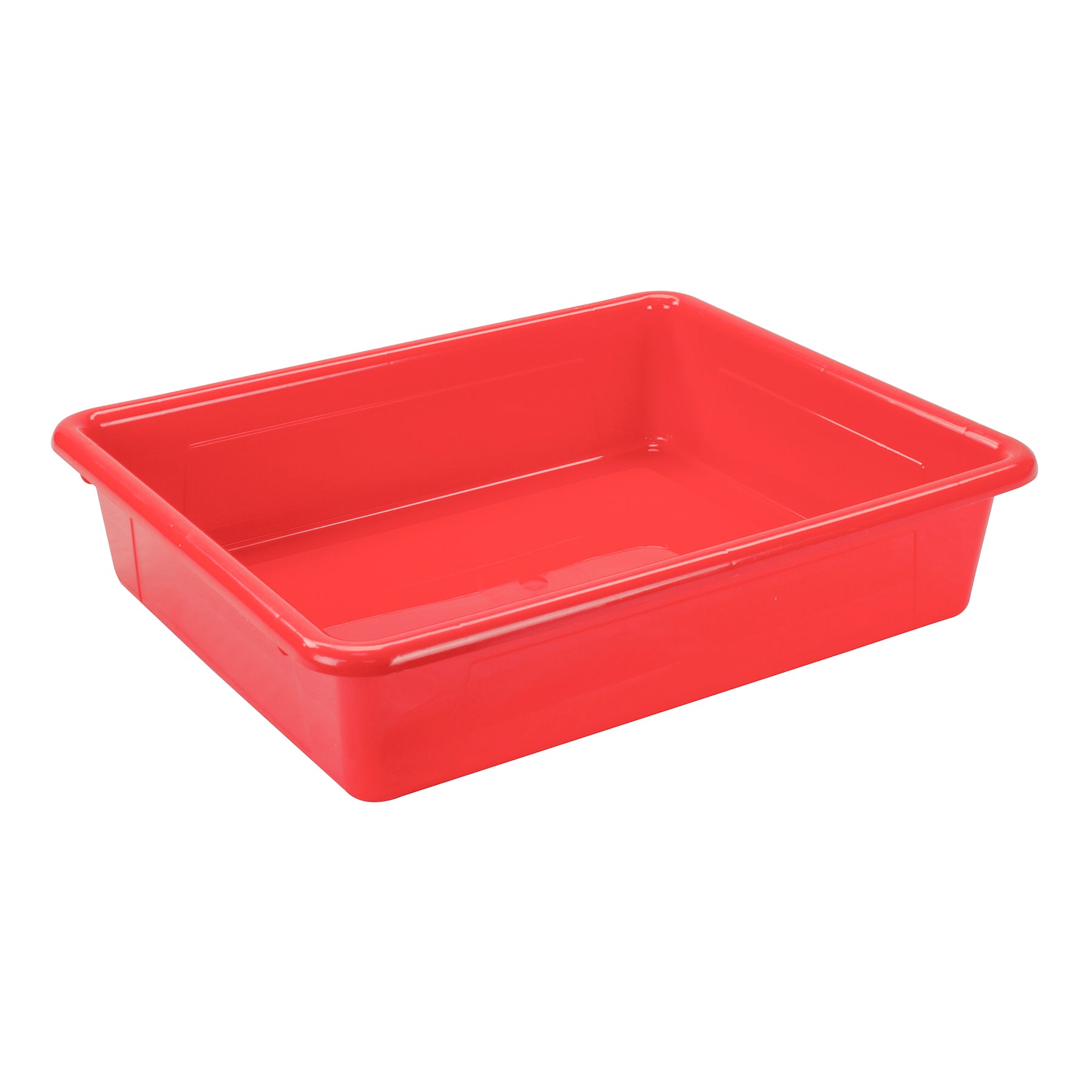 Flat Storage Tray, Red, Pack of 5