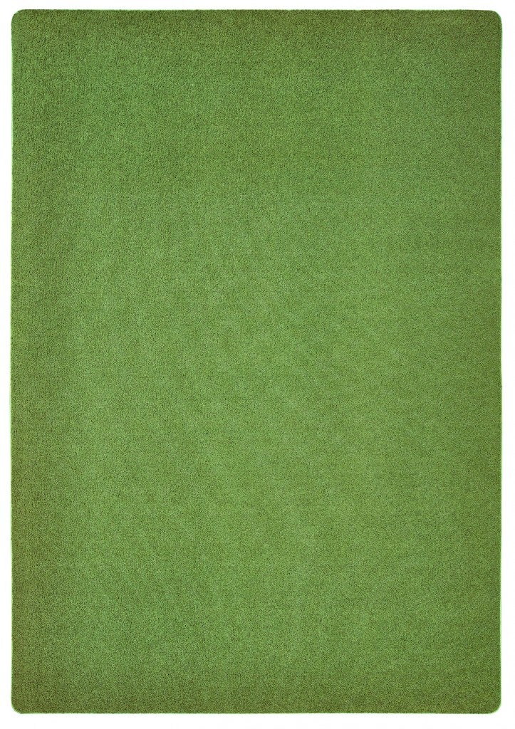 KIDply Soft Solids Collection Carpet - 7ft 6in x 12ft - Rectangle - Grass Green