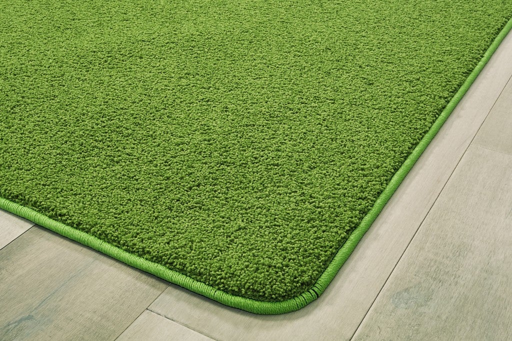 KIDply Soft Solids Collection Carpet  - 4ft x 6ft - Rectangle - Grass Green