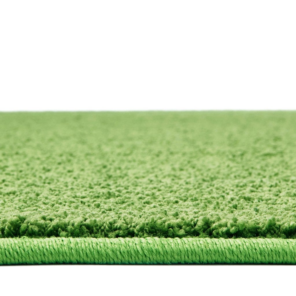 KIDply Soft Solids Collection Carpet  - 8ft 4in x 12ft - Rectangle - Grass Green