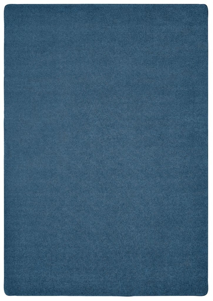 KIDply Soft Solids Collection Carpet - 7ft 6in x 12ft - Rectangle - Denim