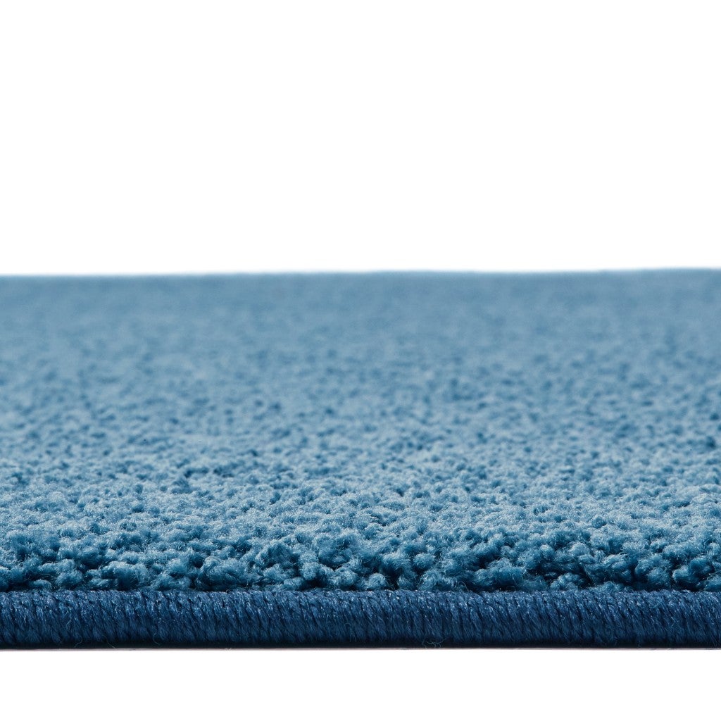 KIDply Soft Solids Collection Carpet  - 8ft 4in x 12ft - Rectangle - Denim