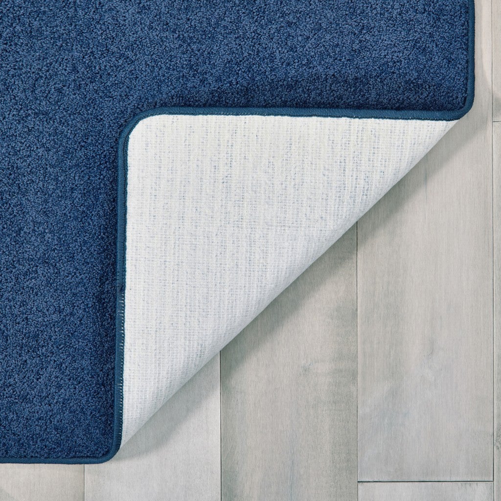 KIDply Soft Solids Collection Carpet - 7ft 6in x 12ft - Rectangle - Midnight Blue