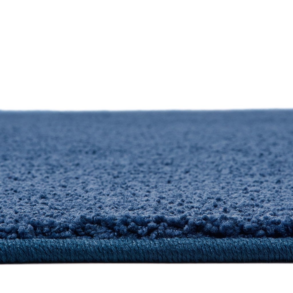 KIDply Soft Solids Collection Carpet  - 8ft 4in x 12ft - Rectangle - Midnight Blue
