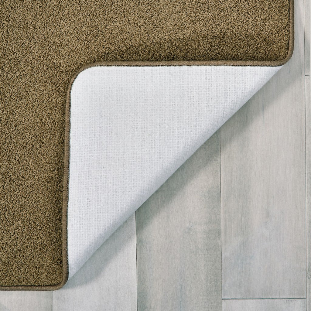 KIDply Soft Solids Collection Carpets  - 6ft - Round - Brown Sugar