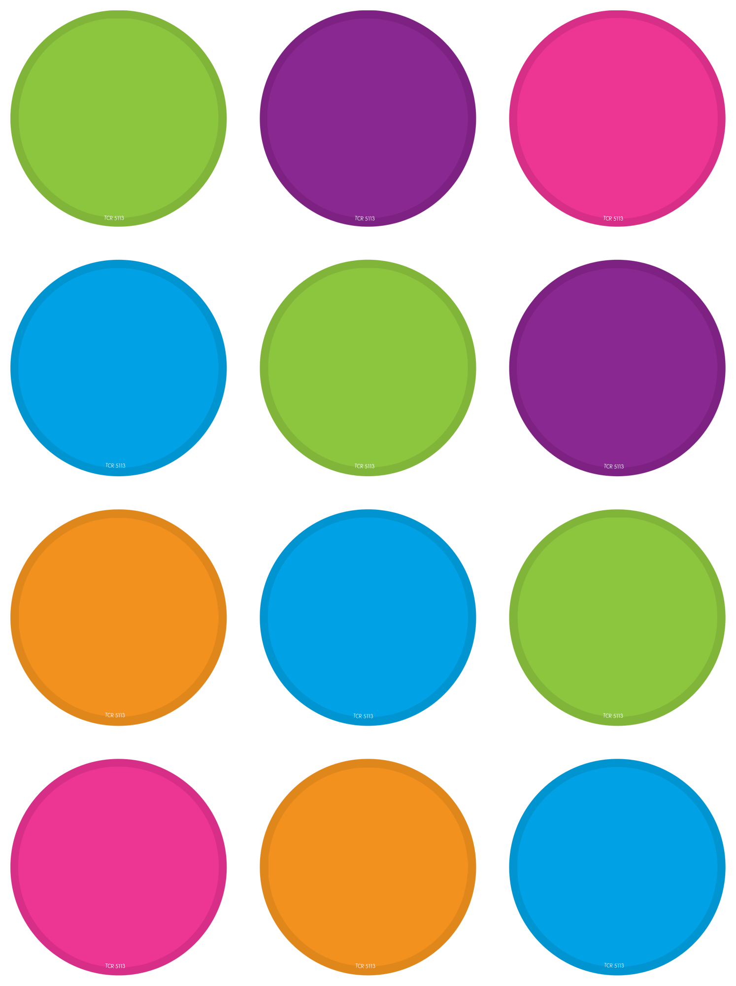 Bright Colors Circles Mini Accents