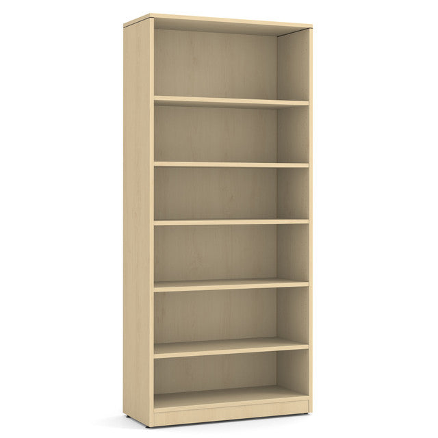 OfficeSource Laminate Bookcase - 6 Shelves - Maple