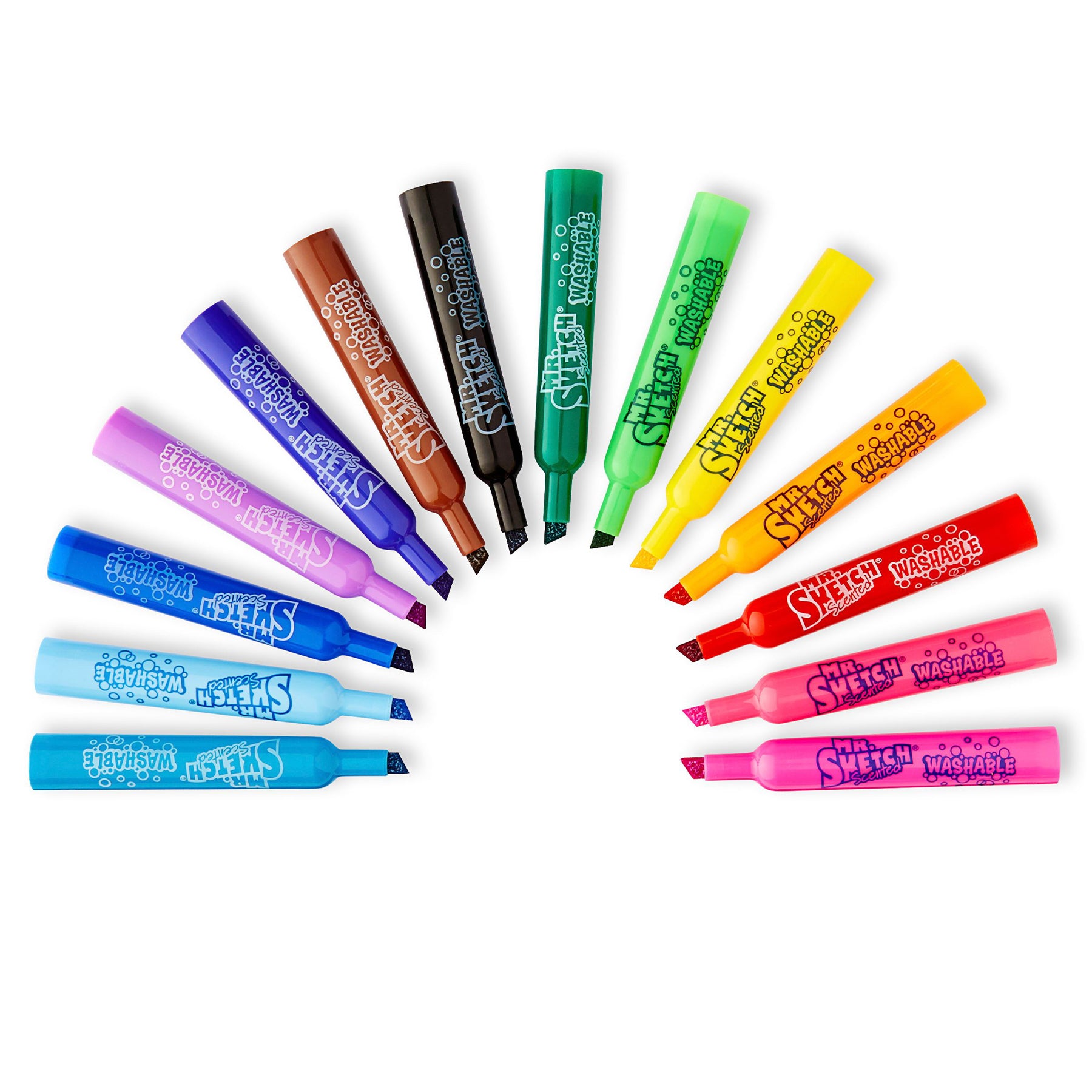 Washable Scented Markers, Chisel Tip, Assorted Colors, 14-Count