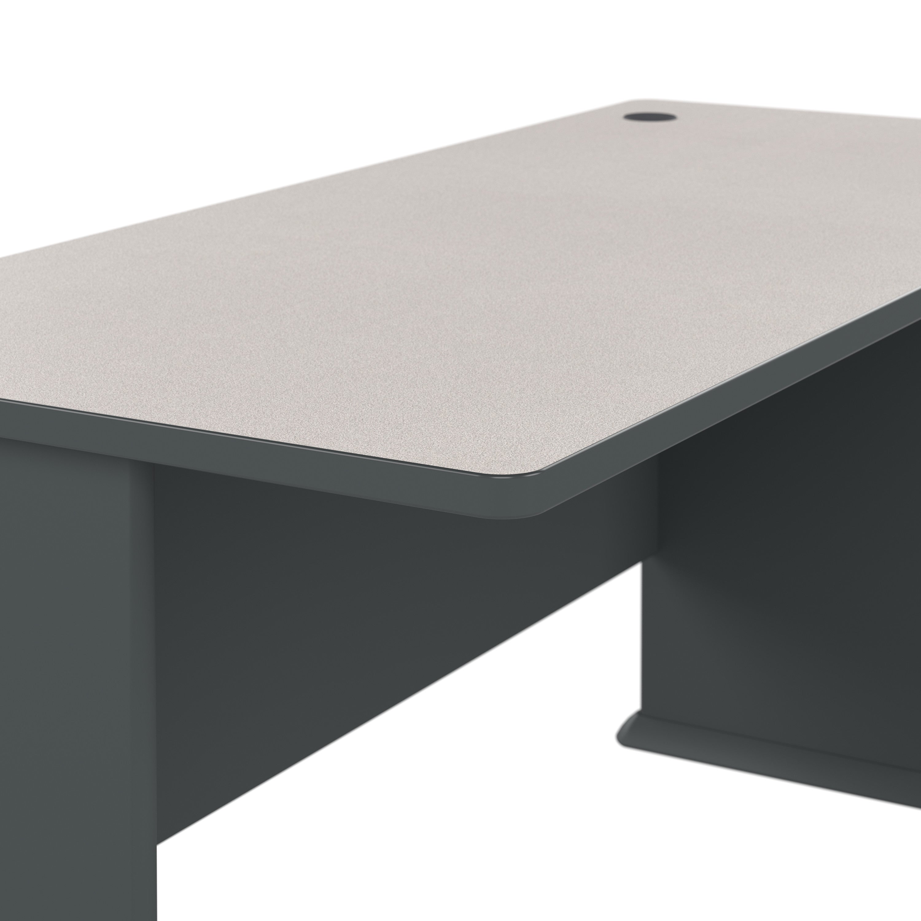 Bush Business Furniture Series A 60W Desk in Slate and White Spectrum - 59.57" Width x 26.81" Depth x 29.66" Height