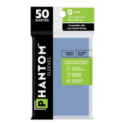Phantom Sleeves: Lime Size 70 x 110mm: Glossy Front/Back - 50 Pack - Transparent Protective Card Sleeves for Board Games, Trading Cards & Card Games