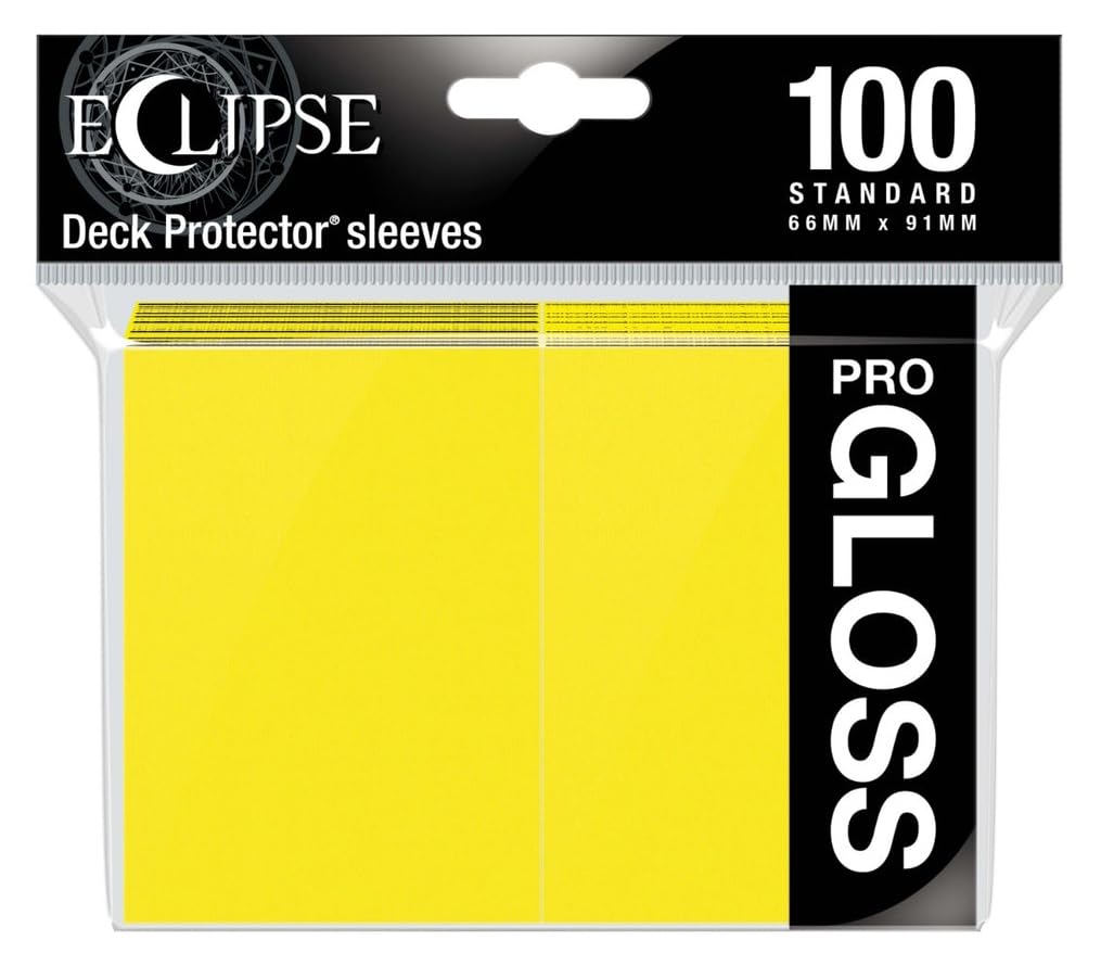 BoardGame E-15608 Ultra Pro-Eclipse Gloss Standard Sleeves 100 Pack-Lemon Yellow