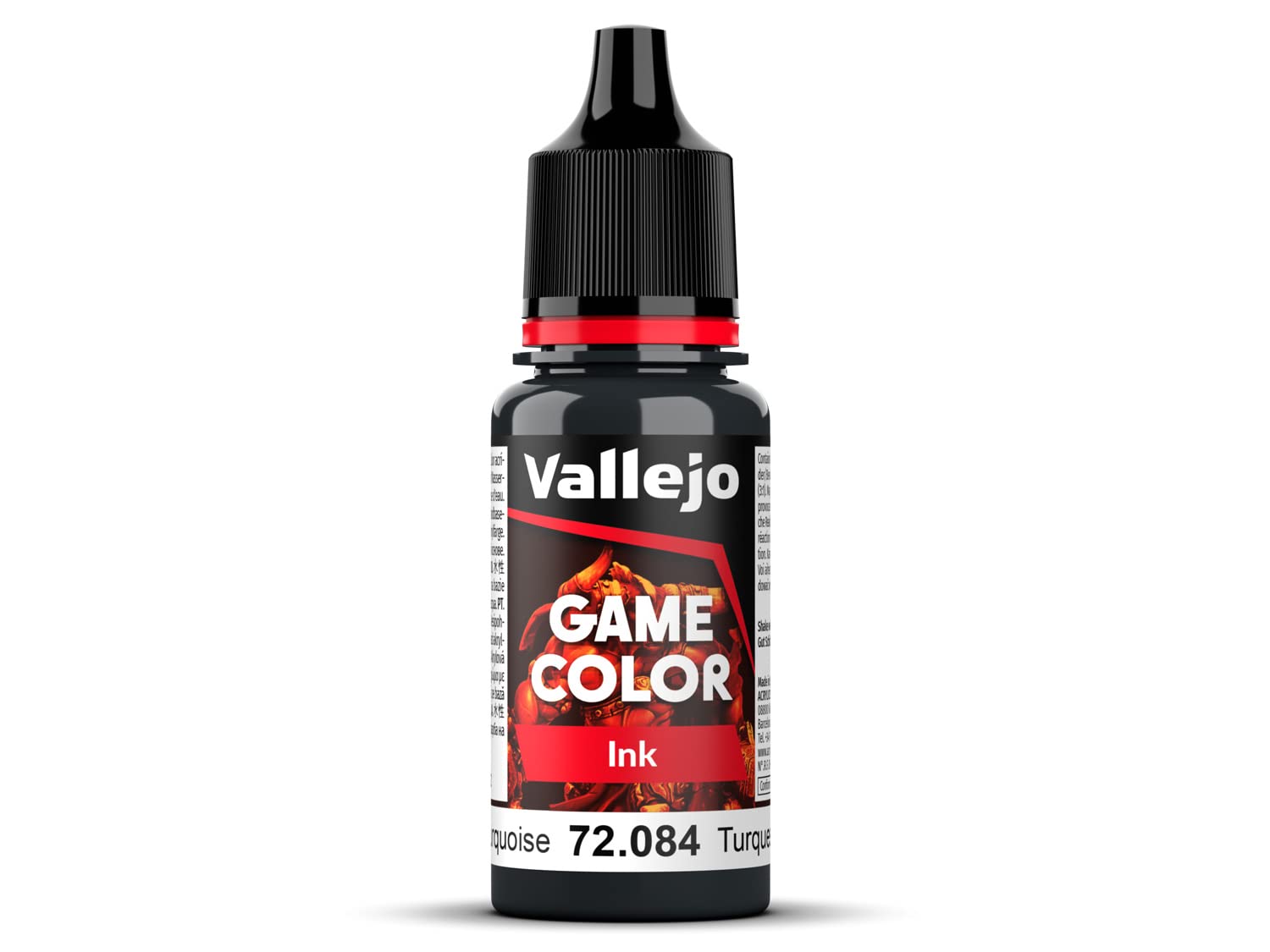 Vallejo - Game Color Ink | Dark Turquoise 18 ml. (0.60 fl.oz.) | Generate Shading and Wash Effects | Satin Finish