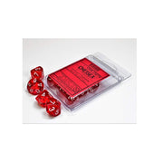 Chessex Red Translucent d10 - Set of 10