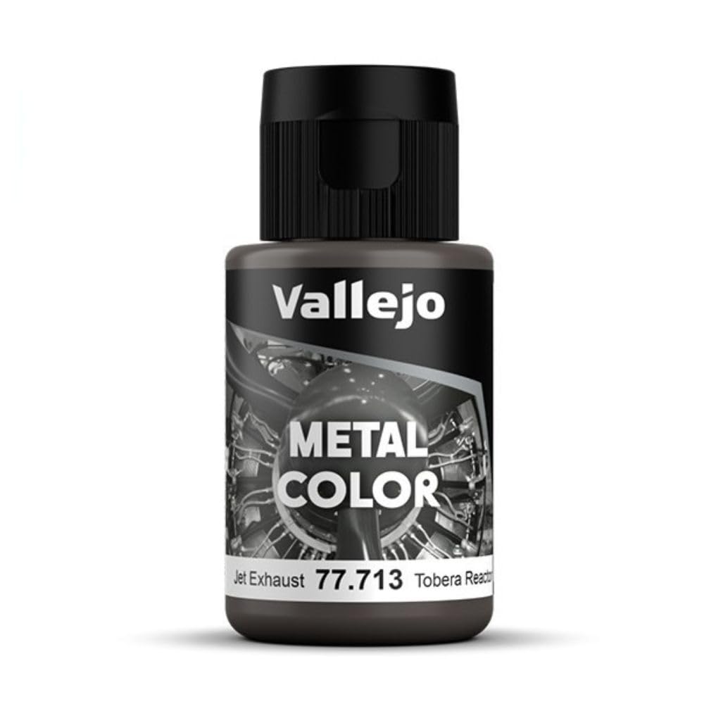 Vallejo - Metal Color | Jet Exhaust 32 ml (1.08 fl.oz.) | Faithfully Reproduce Different Metallic Finishes