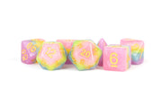 Set of 7 Polyhedral 16mm Dice - Pastel Fairy