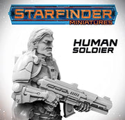 Archon Studio Starfinder: Miniatures – Human Soldier – 1 Piece 32MM Unpainted Unassembled Designed for Starfinder: