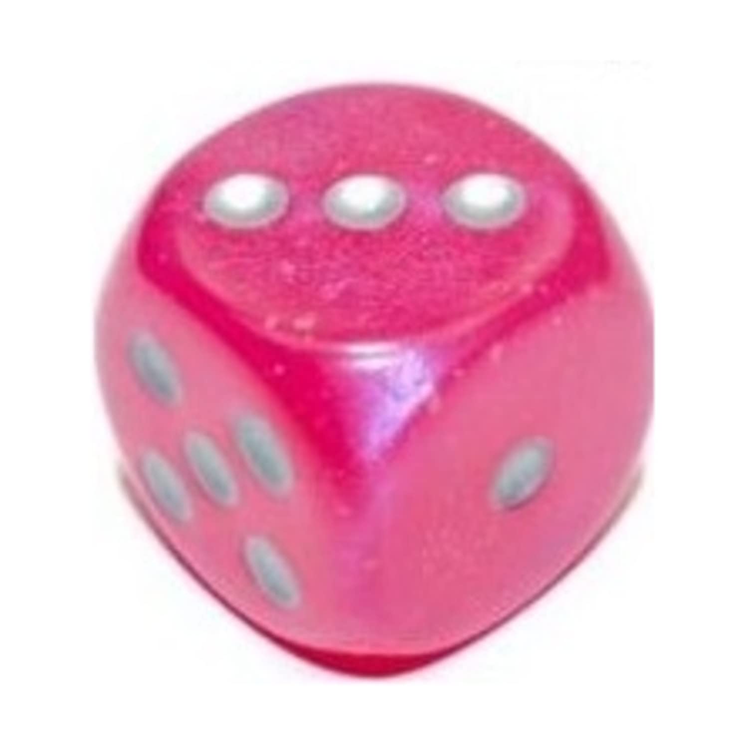 Chessex Borealis 12mm d6 Pink/Silver Luminary Dice Block (36 dice) (27984)