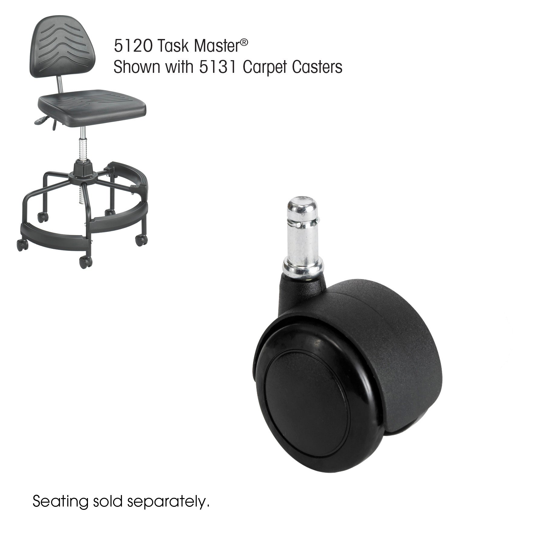 Caster Carpet Ind (Set Of 5)