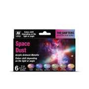 Vallejo - The Shifters Space Dust | Set of 6 Metallic Acrylic Airbrush Colours | Ideal for Painting Fantasy Figures and Wargames | Contains 6 bottles x 17 ml (0.57 fl.oz.)