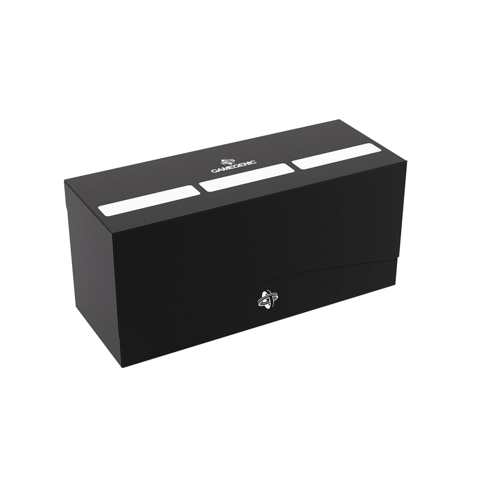 Gamegenic Triple Deck Holder 300+ XL - Compact Storage Solution for Three Decks or 300 Double-Sleeved Cards, Includes Three Removable Deck Holders, Black Color, Made