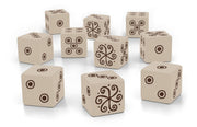 Free League Vaesen: Dice Set - 10 Six-Sided Engraved Dice for Nordic Horror Tabletop Roleplaying Game