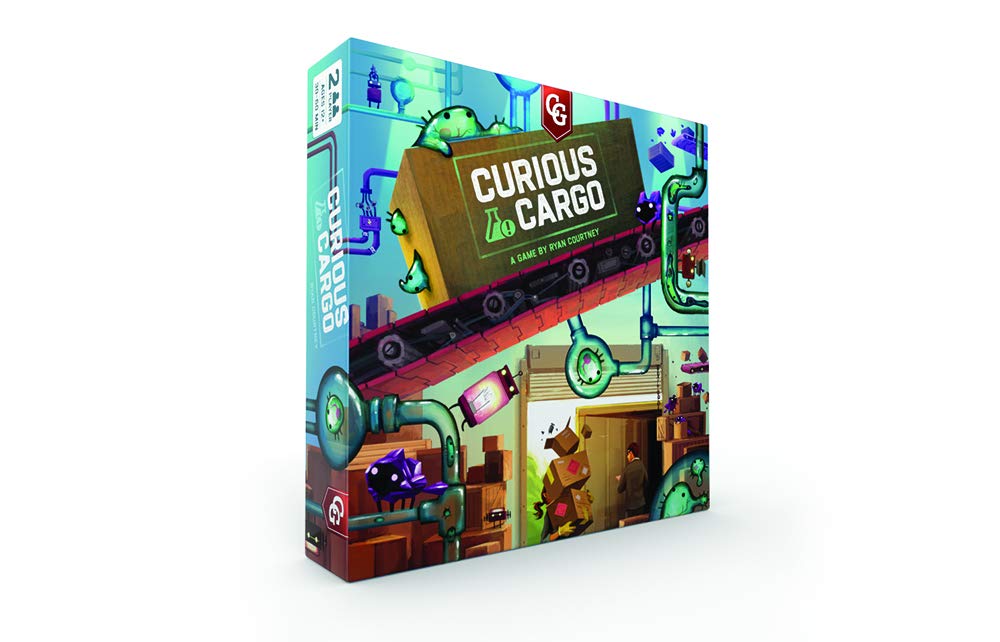 Capstone Games: Curious Cargo, Strategy Board Game, 6 Unique Player Boards Included and 2 Game Modes, Competitive 2 Player Game, Ages 12 and Up, 30 to 60 Minute Play Time