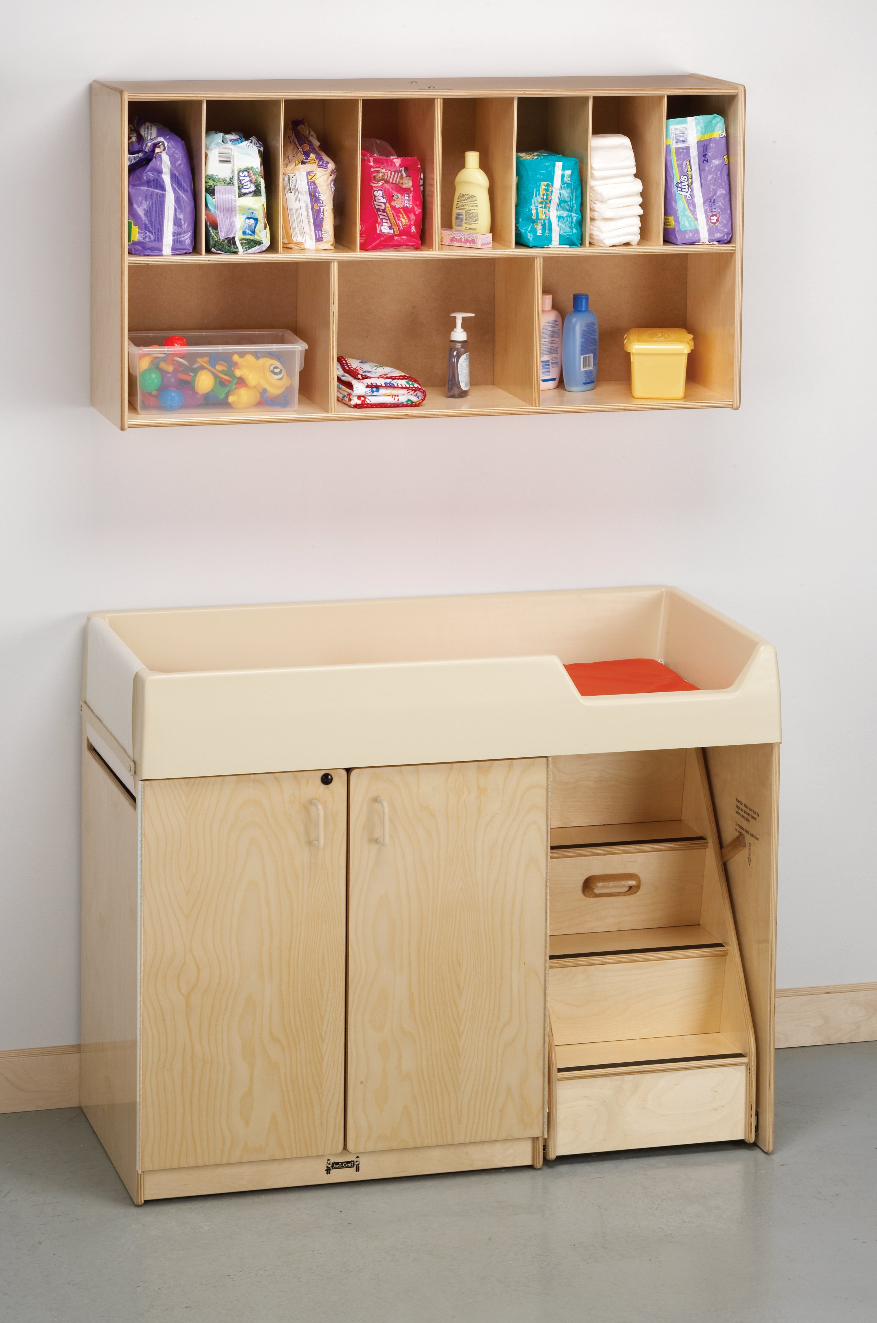 Jonti-Craft® Diaper Changer with Stairs - Right