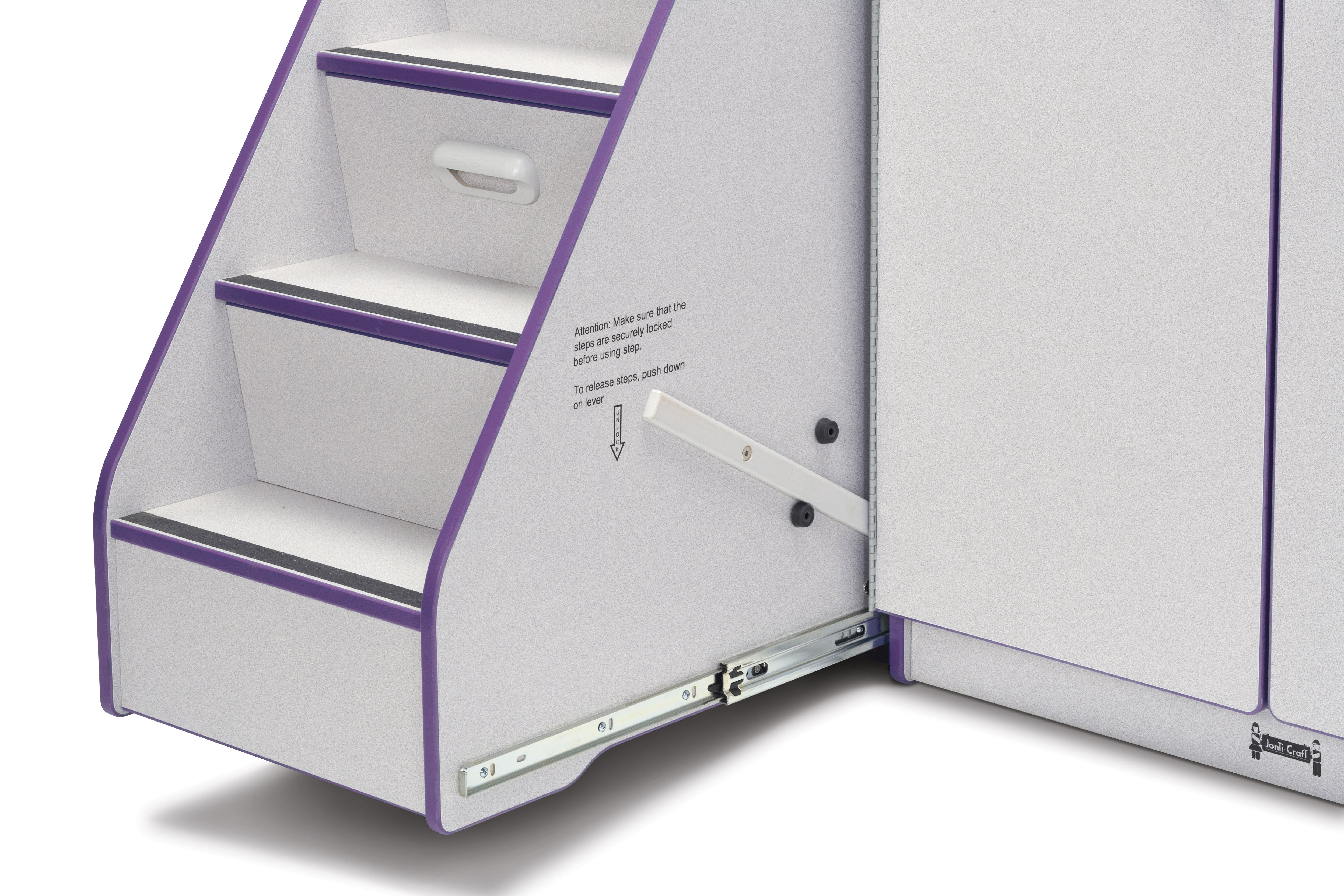 Rainbow Accents® Diaper Changer with Stairs - Left - Purple