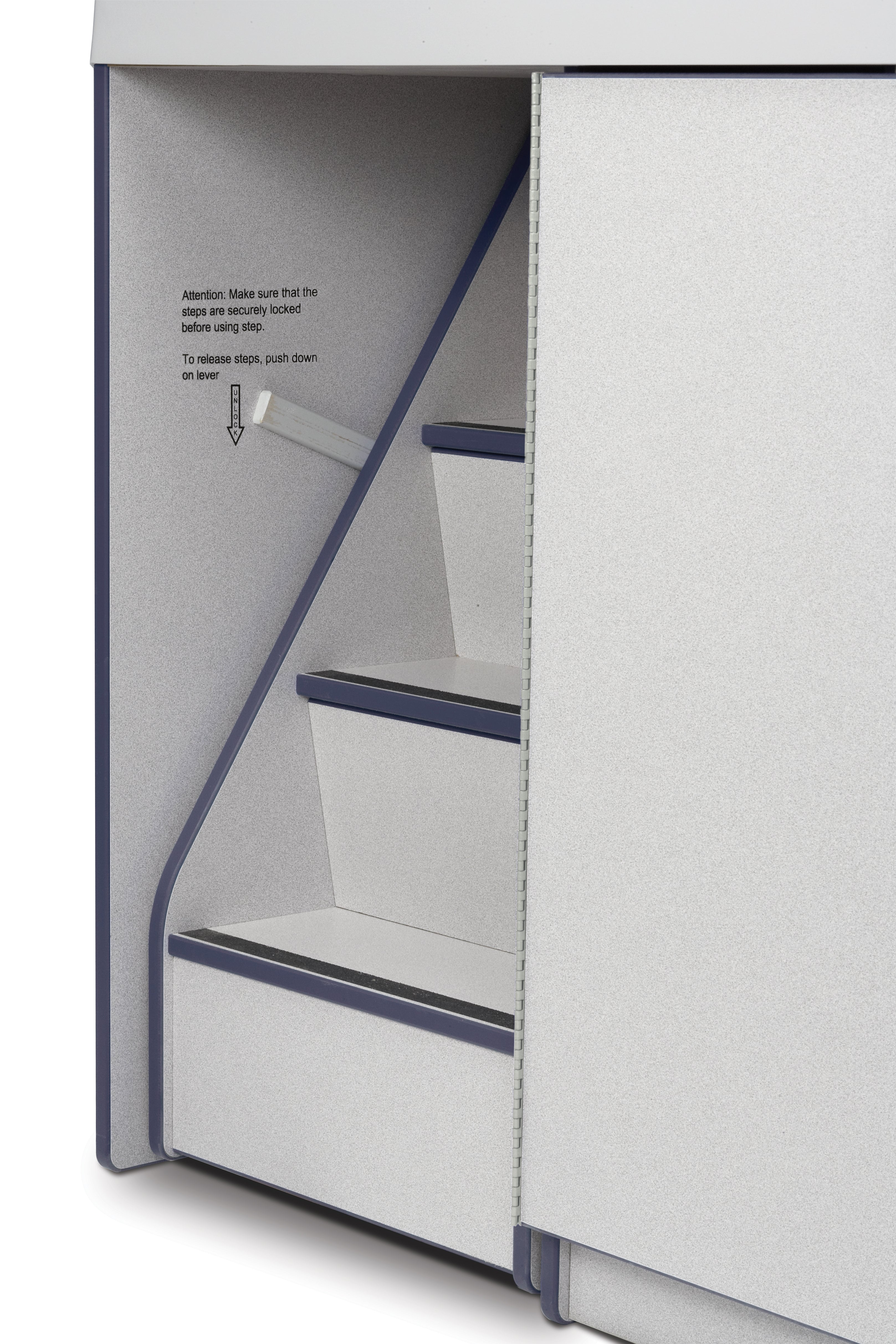 Rainbow Accents® Diaper Changer with Stairs - Left - Navy