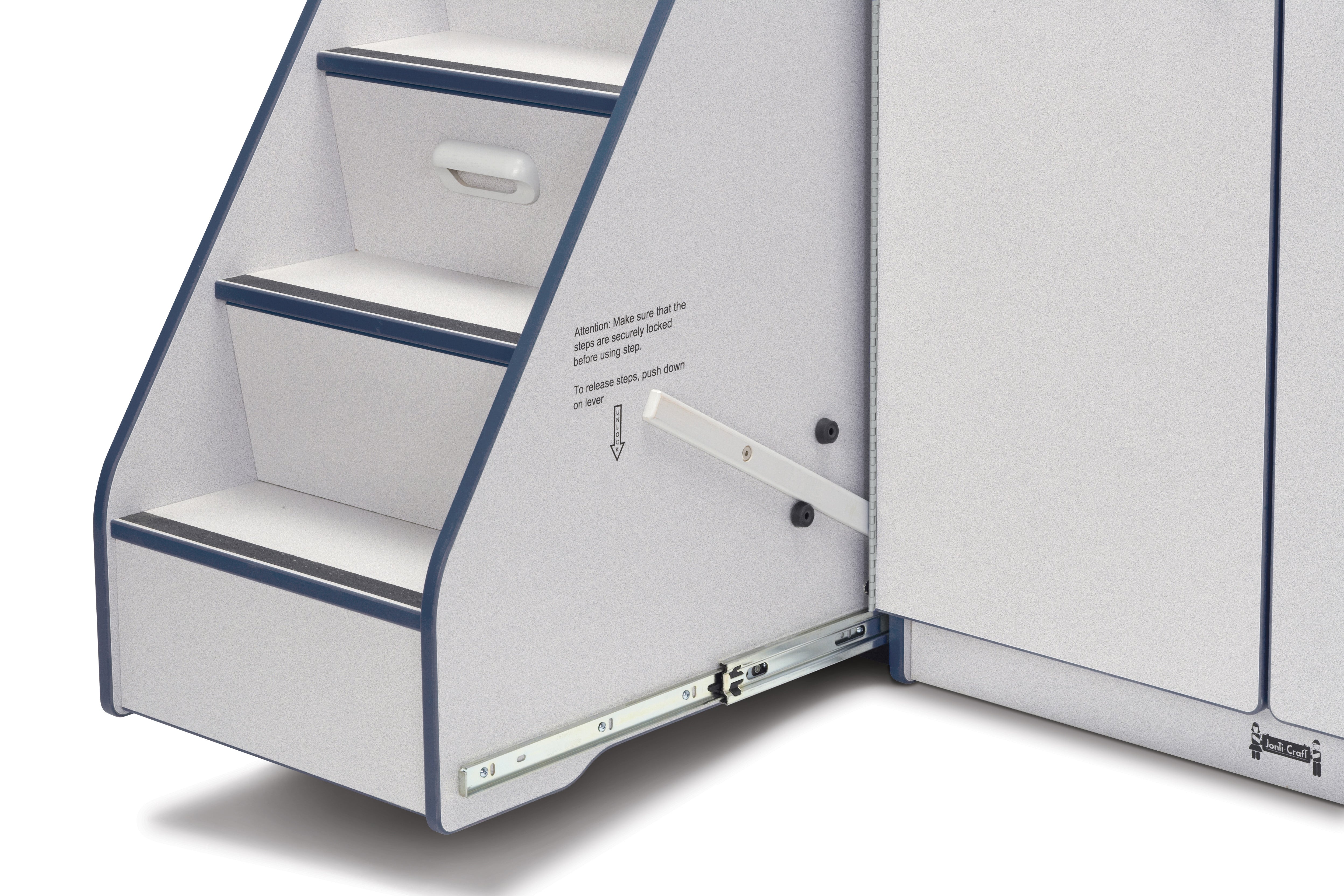 Rainbow Accents® Diaper Changer with Stairs - Left - Navy