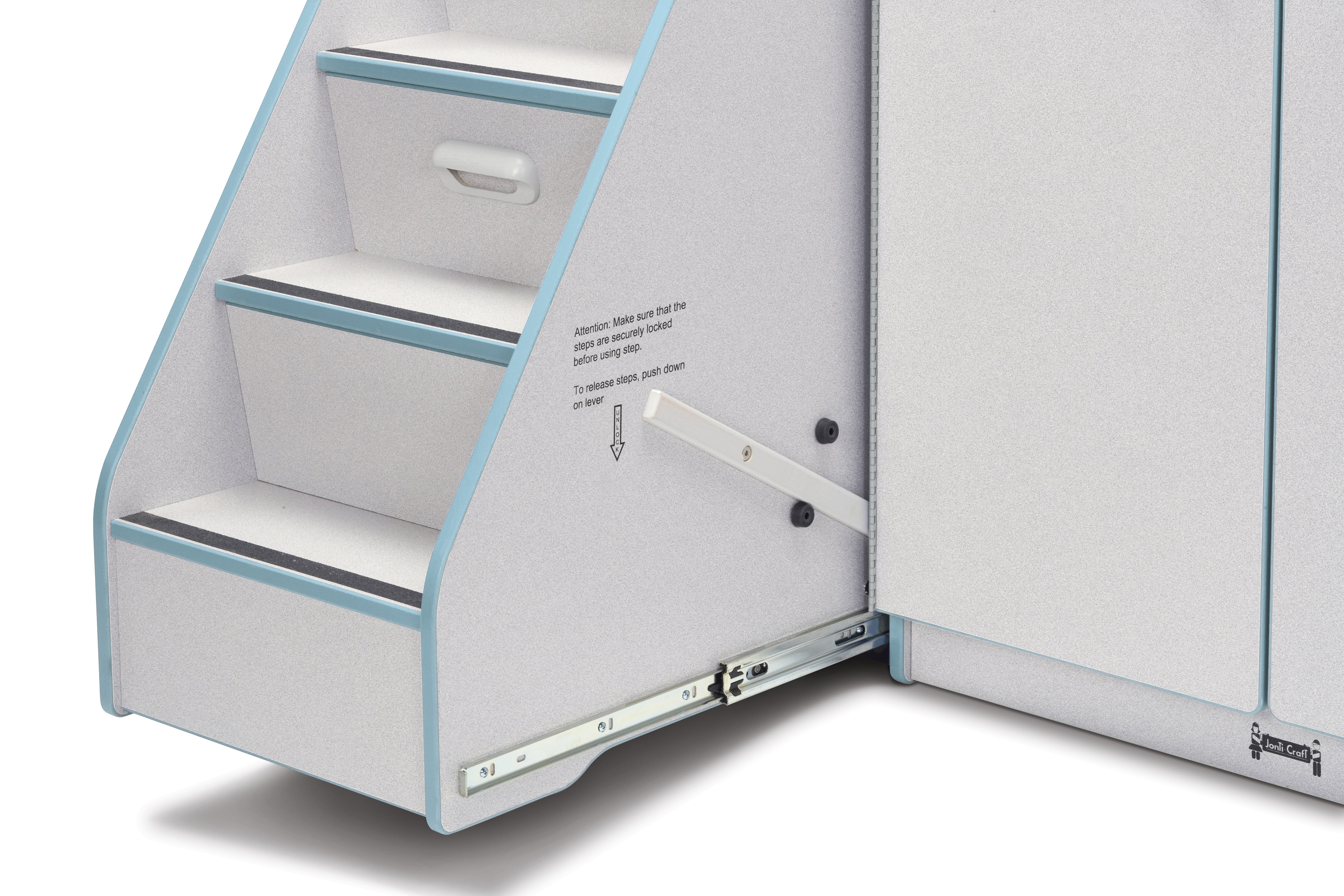Rainbow Accents® Diaper Changer with Stairs - Left - Coastal Blue