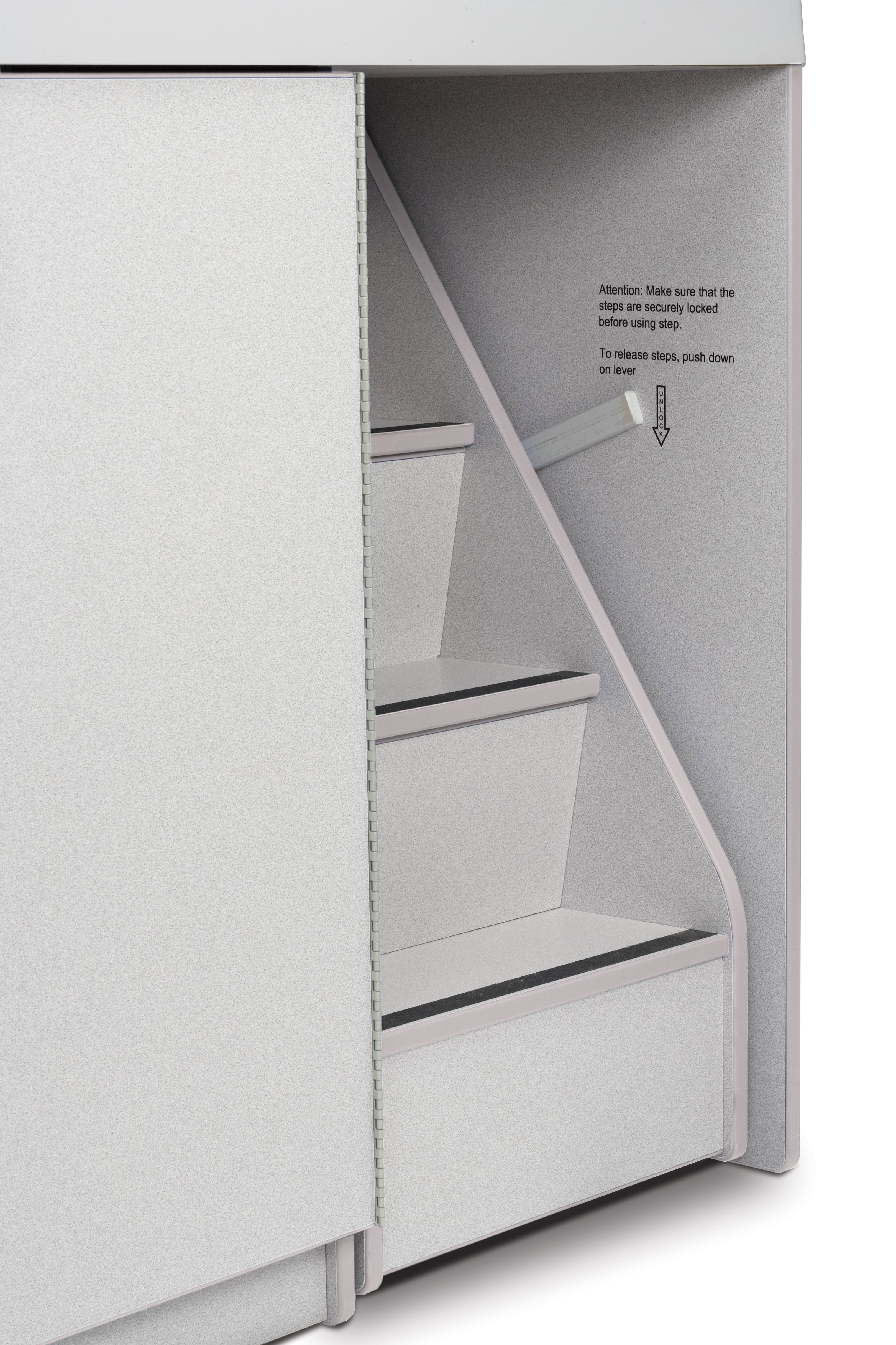 Rainbow Accents® Diaper Changer with Stairs - Right  - Gray