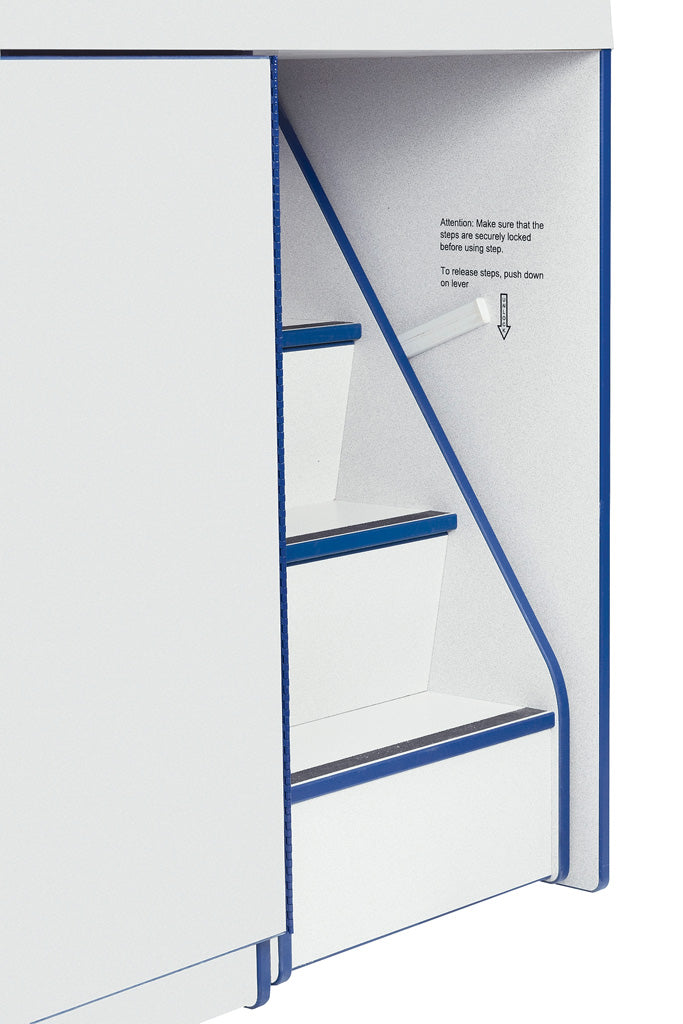 Rainbow Accents® Diaper Changer with Stairs - Right - Blue