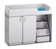 Rainbow Accents® Diaper Changer with Stairs - Right - Purple