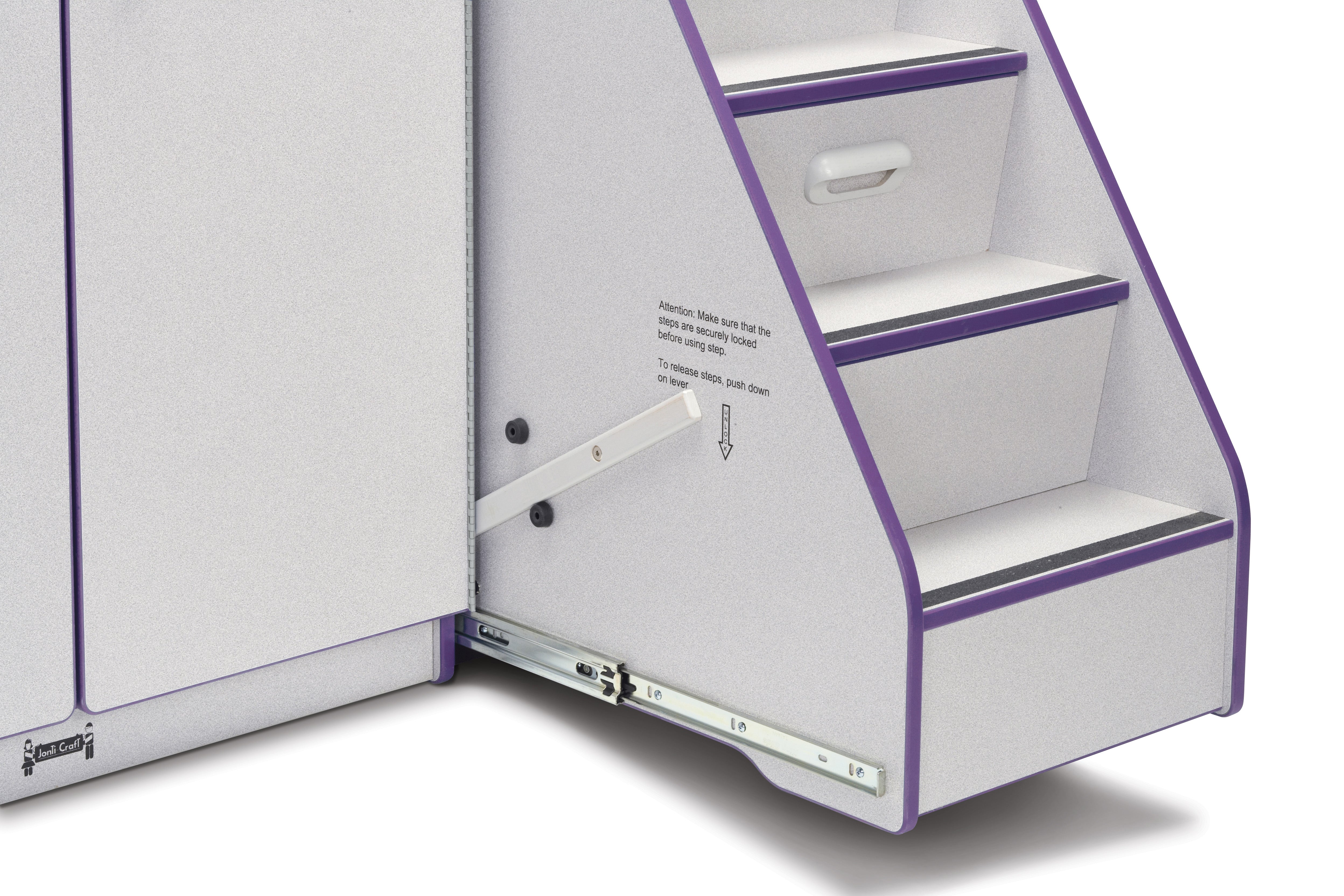 Rainbow Accents® Diaper Changer with Stairs - Right - Purple