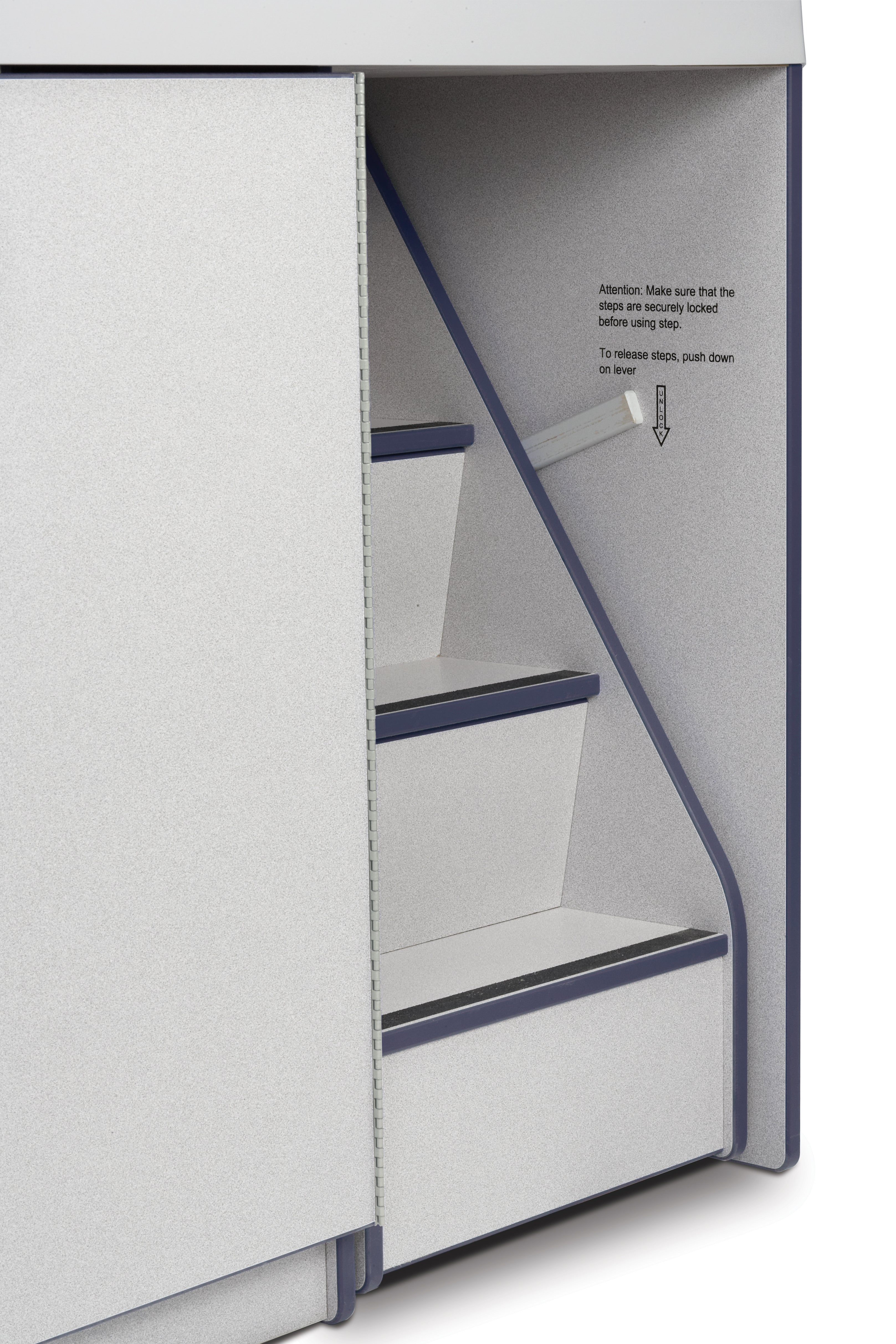 Rainbow Accents® Diaper Changer with Stairs - Right - Navy