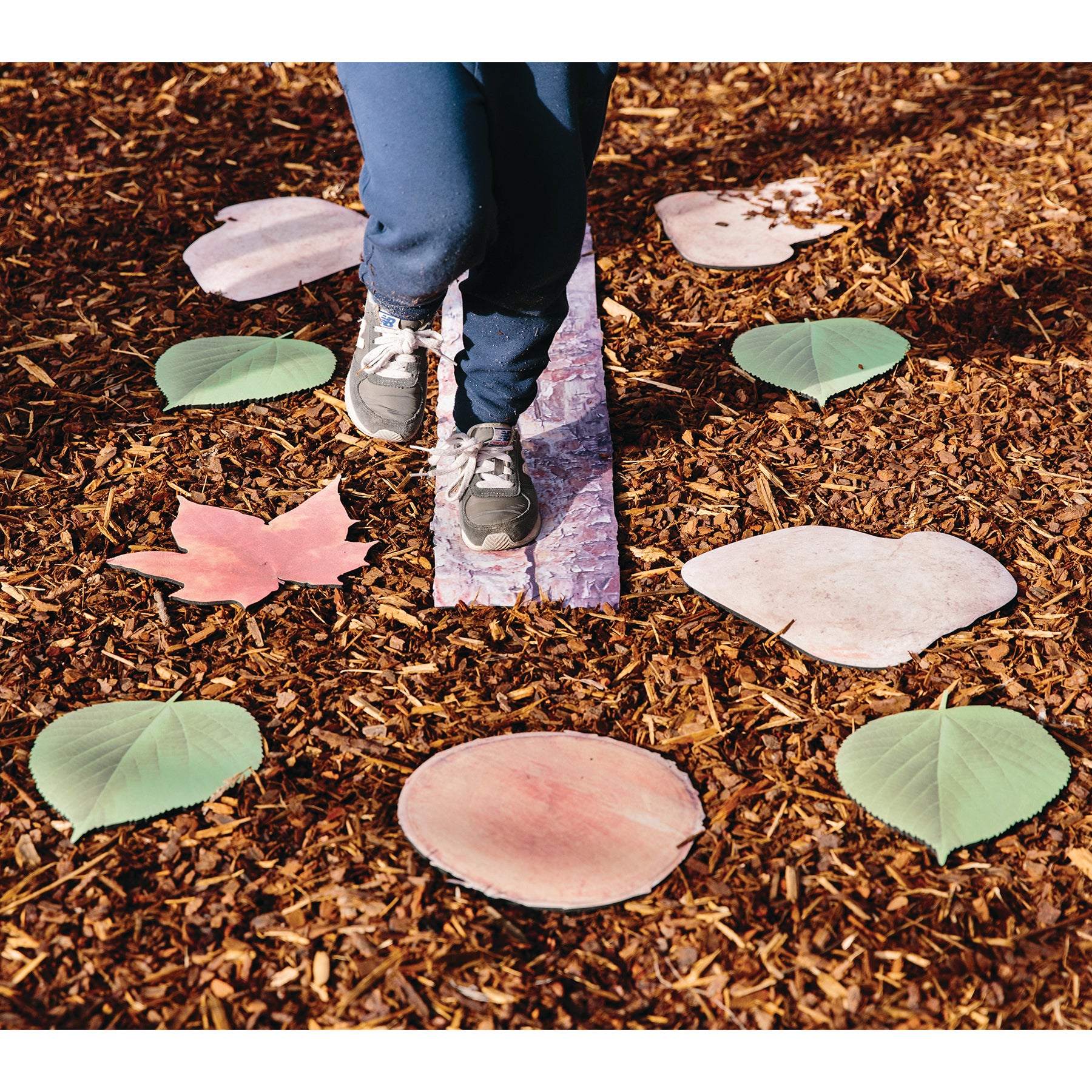 Nature's Footsteps - Set of 15 Nature-Inspired Rubber Mats - Ages 3+