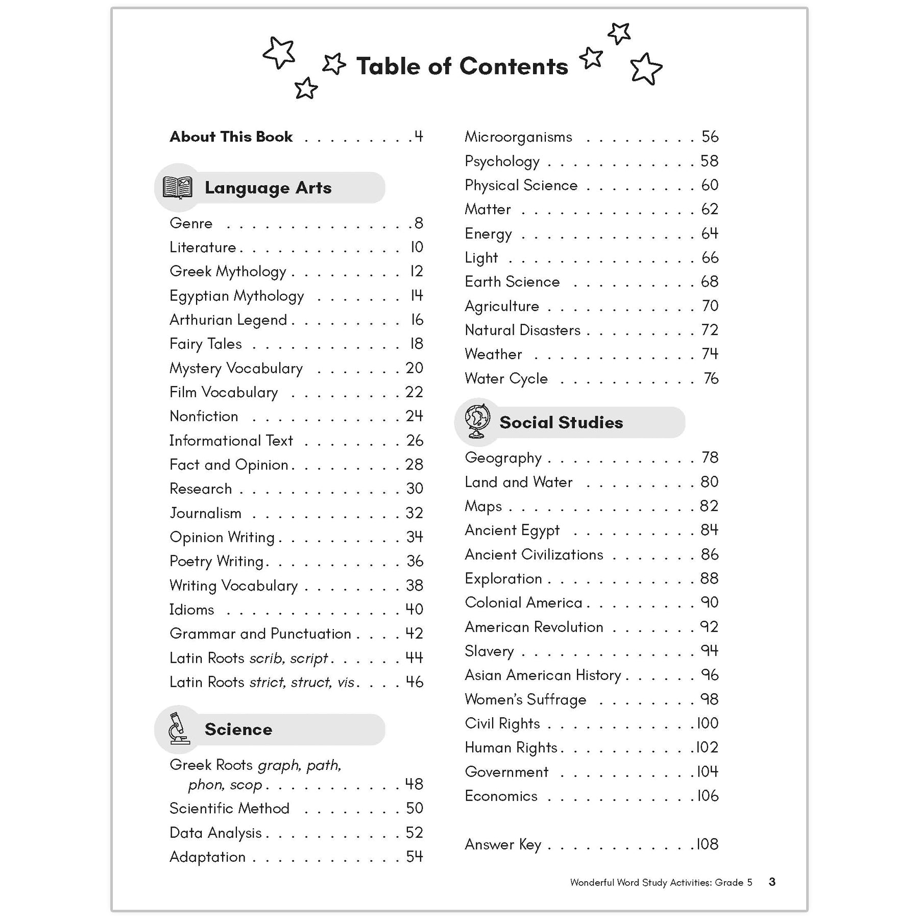 Wonderful Word Study Activities: Grade 5, Independent Practice Pages, Vocabulary Learning, 112 Pages