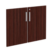 OfficeSource Laminate Bookcase Door Kit - Mahogany