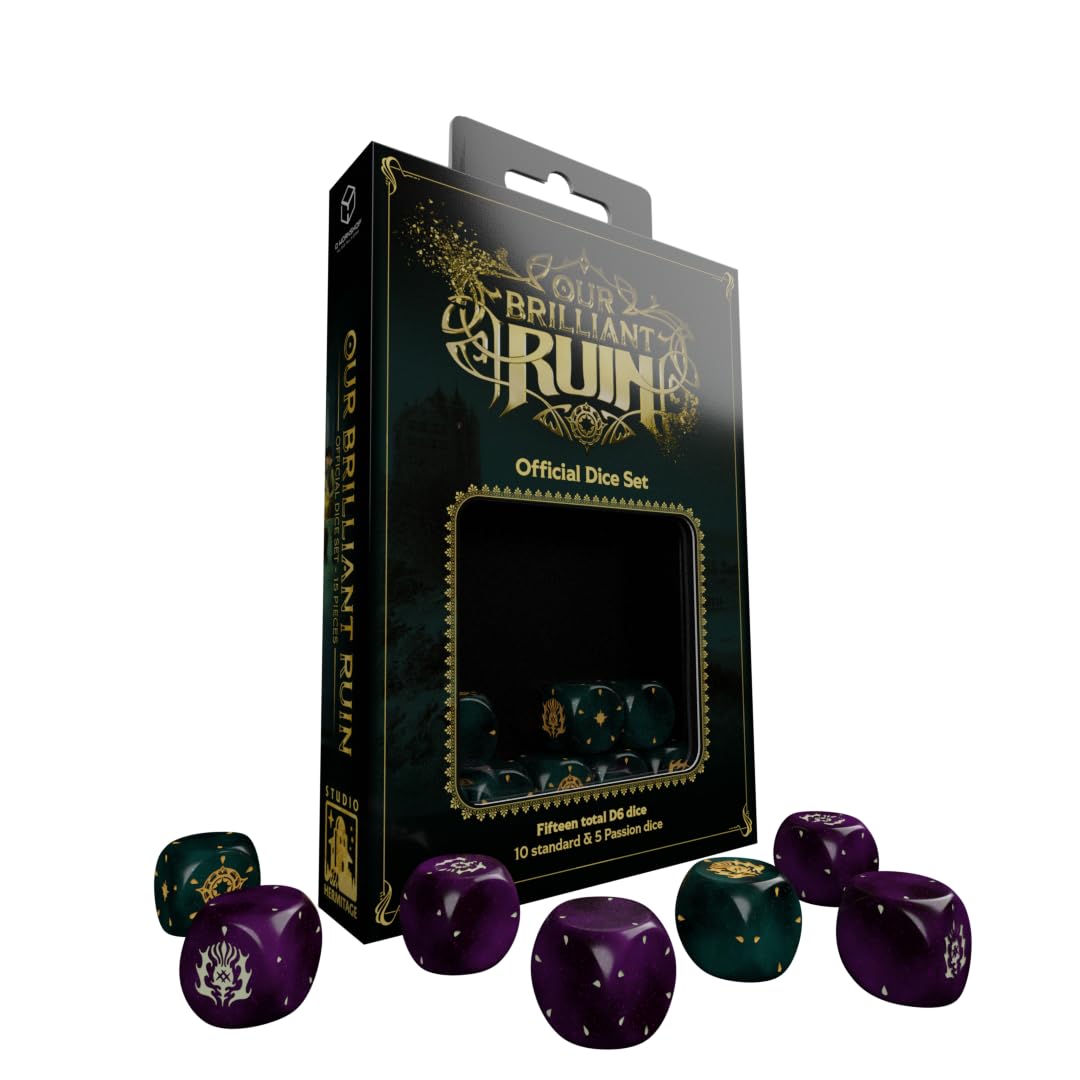 Our Brilliant Ruin Studio Hermitage RPG Dice Set, 15 D6 Dice