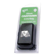 Koplow Games d20 22mm Countdown, Silver w/Green