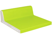Square Babyseat With Backrest - Light Green/Ivory, 29.5"L x 29.5"W x 9.6"H