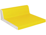 Square Babyseat With Backrest - Yellow/Ivory, 29.5"L x 29.5"W x 9.6"H